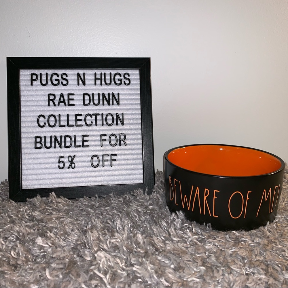 SALE! Rae Dunn “Beware of Me!” Dog Bowl